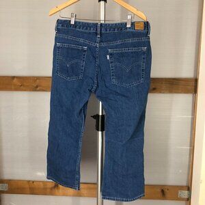 LEVI'S 573 White Tab Vintage Y2K Capri Flare Leg‎ Jeans Sz 13